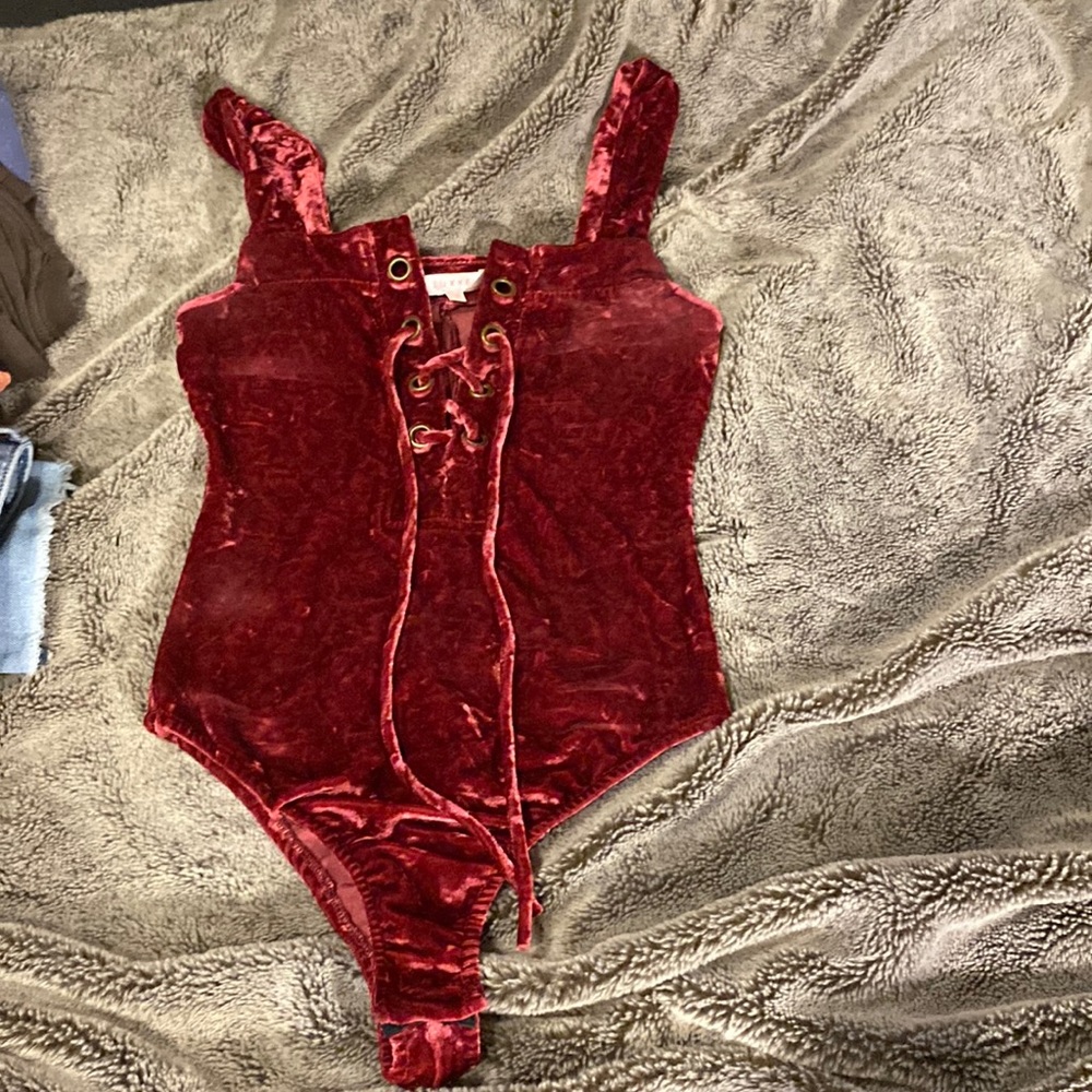 Sparkle Maroon Body Suit